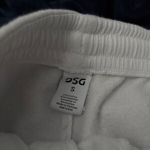 Small DSG white sweatpants